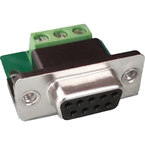 D-SUB 9 Pin Solderless Connectors DB9 RS232 Serial To Terminal Adapter
