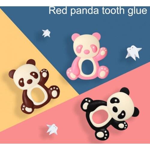 Panda Shape Silicone Baby Teether Toy Creative Lovely Food Grade Materials Infant Teething Toy Children Daily Supplies