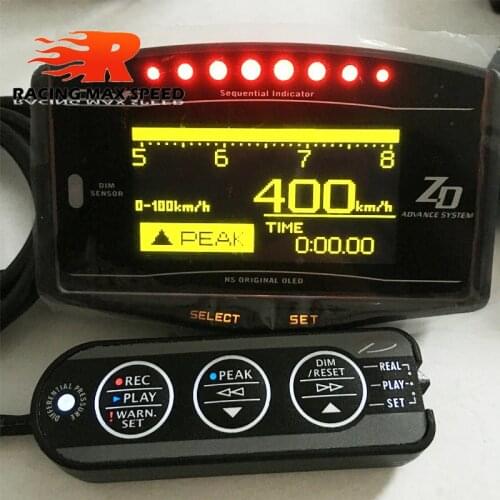 DF ZD Auto-Gauge meter advance gauge Display Digital water oil temperature gauge oil press gauges rpm gauges speed 10 in 1