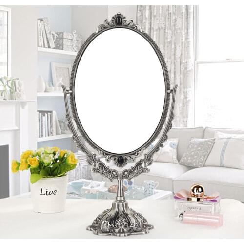 European-style metal personality high-definition retro double-sided creative princess dressing table vanity mirror LX102910