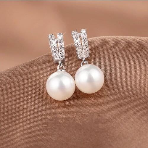 Huitan Modern Simulated Pearl Dangle Earrings 2021 Trend Fashion Earrings for Women Elegant Accessories High Quality Jewelry Hot