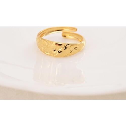 Classics Ring 18 K Fine solid Gold Filled Arab adjusable Rings Resizable Figure Women/Adolescent Jewelry Halloween