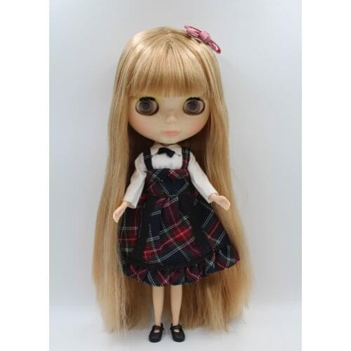Free Shipping big discount RBL-279DIY Nude Blyth doll birthday gift for girl 4colour big eyes dolls with beautiful Hair cute toy