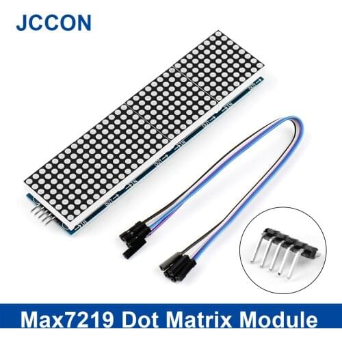 Max7219 Dot Matrix Module Control Single Chip Microcomputer Module 4-in-1 Display Send 5P Line (H6a4) Dot Matrix Module
