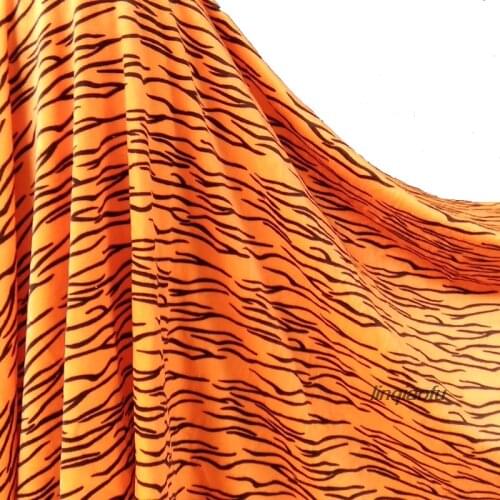 Soft toy DIY handmade cloth fabric, classic printed short plush fabric tiger pattern plush fabric