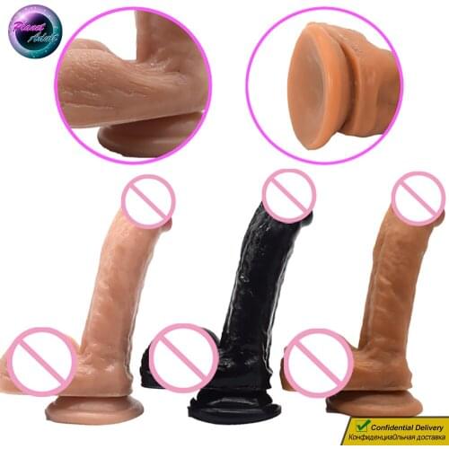 PVC Realistic Penis Dildo Fake Dick Female Masturbator Vagina Pussy Gay Prostate Massage Sexual Device Women Men Adult Sex Toys
