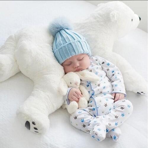 Newborn Baby Pillow Polar Bear Stuffed Plush Animals Kawaii Plush Baby Soft Toy Kids Toys For Childrens Room Decoration Doll