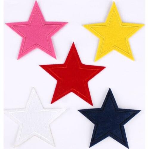 Multicolored Pentagram embroidered cloth patch clothing, shoes hat decoration applique emblem, decoration badge