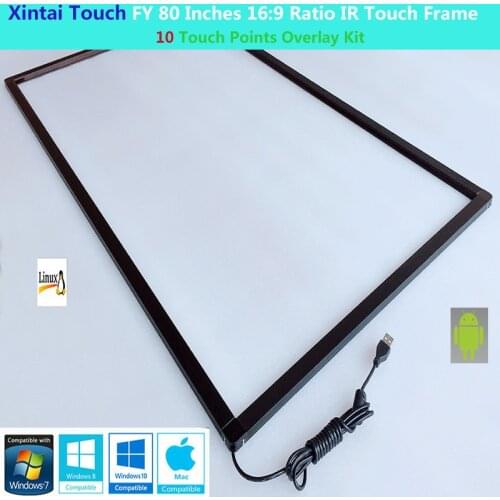 Xintai Touch FY 80 Inches 10 Touch Points 16:9 Ratio IR Touch Frame Panel Plug & Play (NO Glass)