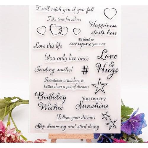 14.5*21CM Hot sale Love text Clear Stamps / Silicone Seals Roller Stamp for DIY scrapbooking photo album/Card Making