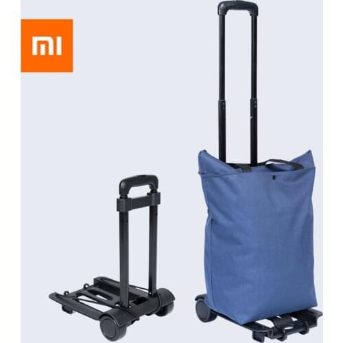 Xiaomi Mijia collapsable folding cart 30kg Heavy Duty Hand Sack Wheel Trolley Folding Truck Barrow Travel Luggage Shopping Cart