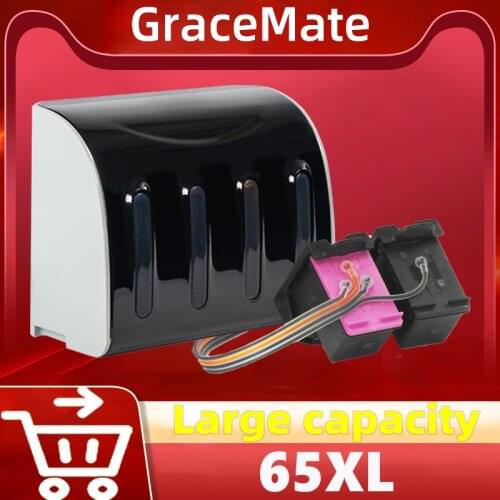 GraceMate Ink System Replacement for HP 65 CISS for hp Envy 5010 5020 5030 5032 5034 5052 5055 Deskjet 3720 3730 3755 printer