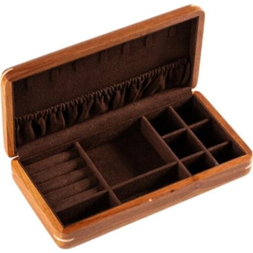 High Quality Wood Packing Case Wedding Ring Stud Earrings Cuff-link Jewelry Accessories Travel Box Organizers Women Cool Gift