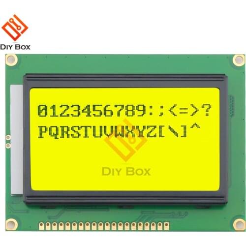 128*64 DOTS Yellow Green LCD module 5V Screen 12864 LCD With Backlight ST7920 Parallel Port For Arduino Raspberry Pi