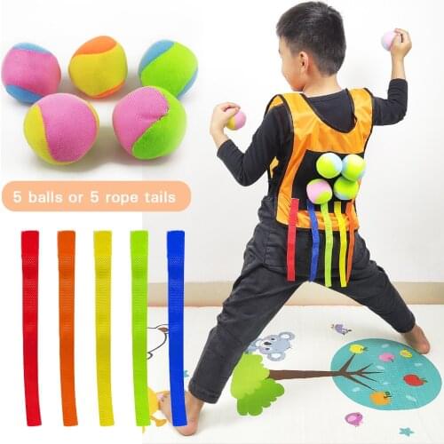 Sticky Ball Catching Tail Outdoor Sport Game Props Sticky Jersey Vest Game Teamwork Throwing Toys for Children Sports Toy