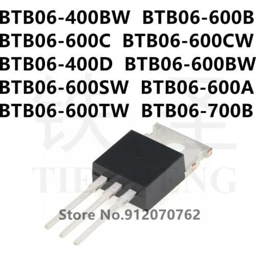10PCS BTB06-400BW BTB06-600B BTB06-600C BTB06-600CW BTB06-400D BTB06-600BW BTB06-600SW BTB06-600A BTB06-600TW BTB06-700B TO220