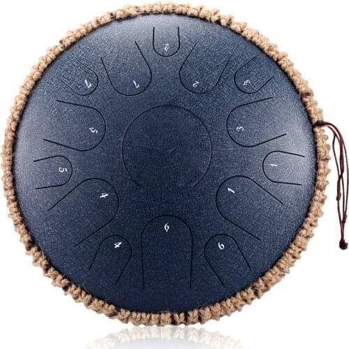 14 inch 15 tone Steel Tongue Drum Drum C Keys Handheld Tank Drum Percussion Instrument Yoga Meditation Beginner Music Lover Gift
