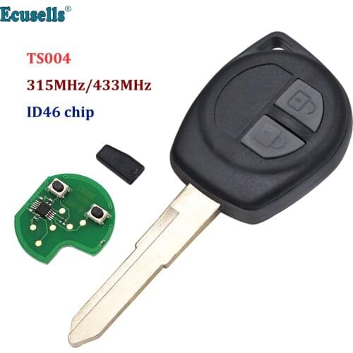 2 buttons 315MHZ OR 434MHZ Remote Key fob for SUZUKI SX4 Swift Grand Vitara with ID46 Chip