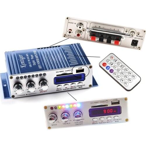 20W 12V 2CH Power Mini Hi-Fi Audio Stereo Amplifier AMP for ipod Car Home MP3 FM Useful