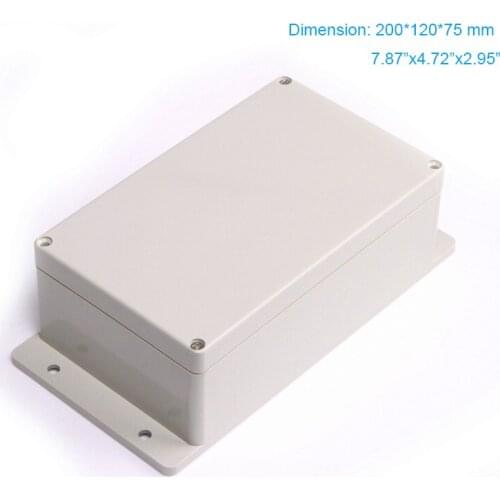 200*120*75mm 7.87"x4.72"x2.9" Wall mounting type ABS electric waterproof plastic enclosure with ear or with fringe F1-2
