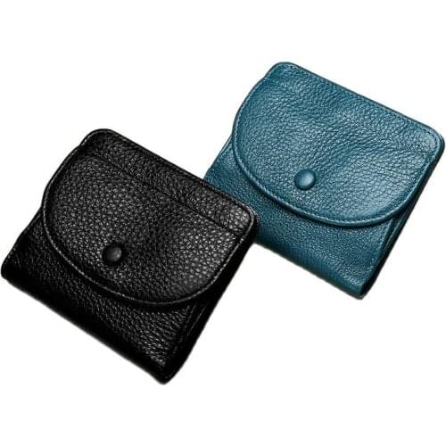 2020 AW Genuine Cow Leather Coin Purse Wallet Women fashion Bank Credit ID card holder short wallet