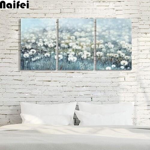 3 pcs Abstract Dandelion Diamond Painting Kit DIY Digital Cross Stitch Rhinestone Embroidery Picture Art Craft Home Decoration