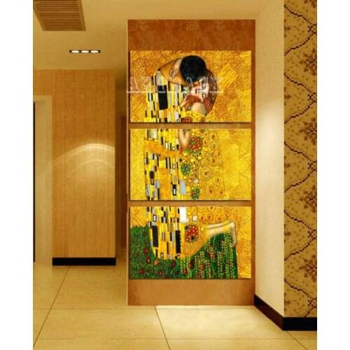 3pcs/set 5d diamond painting abstract couple skull landscape 3d diy cross stitch full square drill embroidery decoration