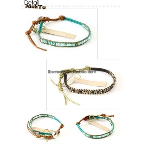 5 colors into on set thread wrap bracelet