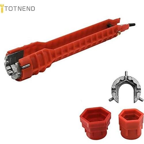 8 In 1 Anti-slip Kitchen Repair Plumbing Tool Flume Wrench Sink Faucet Key Plumbing Pipe Wrench Bathroom Wrenches Tool Sets