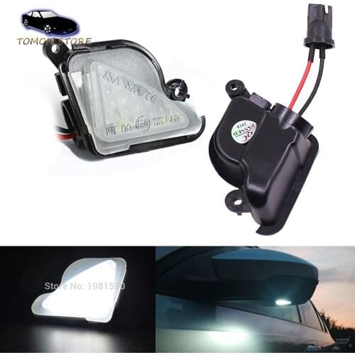 White LED Under Side Mirror Puddle Light for Skoda Superb 3T4 3T5 Octavia 1Z 5E Car Styling