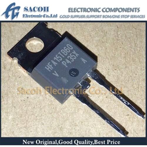 Free Shipping 10Pcs HFA15TB60PBF HFA15TB60 HFA15TB60-1 TO-220/262 15A 600V Ultrafast Soft Recovery Diode