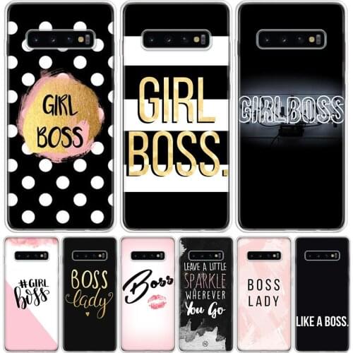 Boss Girl Lady Cover Phone Case For Samsung Galaxy S10 S20 Ultra Note 10 9 8 S9 S8 J4 J6 J8 + Lite Plus Pro S7 Coque
