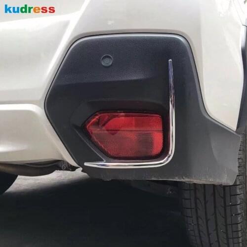 For Subaru XV Crosstrek 2018 2019 2020 ABS Chrome Rear Fog Light Cover Trim Tail Foglight Lamp Molding Strip Trims Car Styling