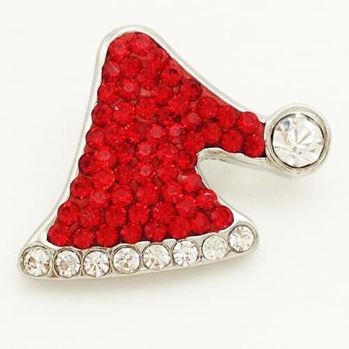 For Women Christmas Hat 18mm Snap Button For Bracelet Ml2707