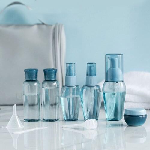 9pcs Travel Empty Refillable Spray Bottles Container for Cosmetic Liquid Storage Home Outdooor Portable Refillable Spray Bottles