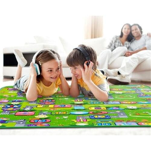 Baby Crawling mat Double-sided Play Mat 200*180*0.5cm Waterproof Carpet Puzzle pattern Baby Educational Developing Mats