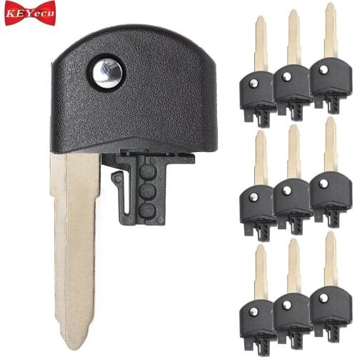 KEYECU 10pcs Folding Remote Key Head Part for Mazda 3 5 6 Withou Chip