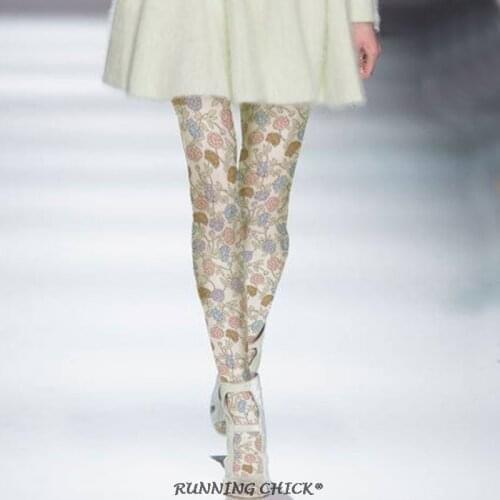 Flower Printing Pantyhose New Base Stockings