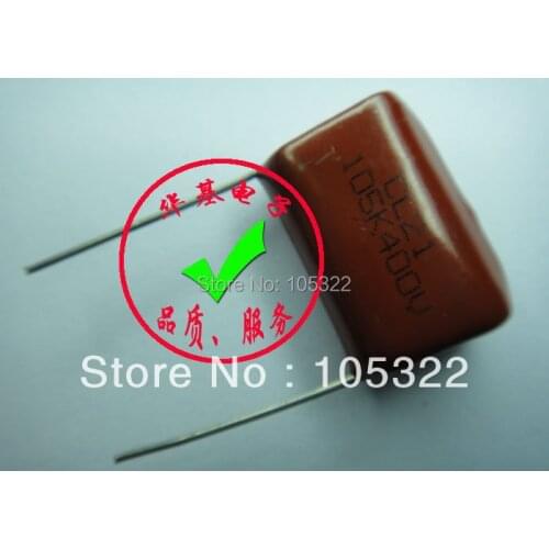 Free shipping CBB capacitor film capacitors CL21 105k 400v 1uf 400v 10pcs/lot