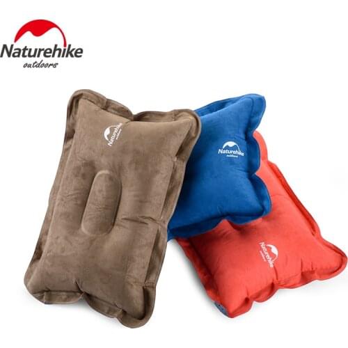 Naturehike Upgraded Suede Inflatable Pillow for Hiking Backpacking Travel Camping Office Nap Air Pillows