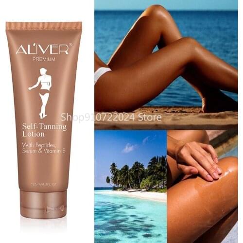 125ml Tan Cream Long Lasting Sunless Tanning Self Tan Organic Natural Tan Mousse Long Lasting Bronze Tan Lotion Free Shipping