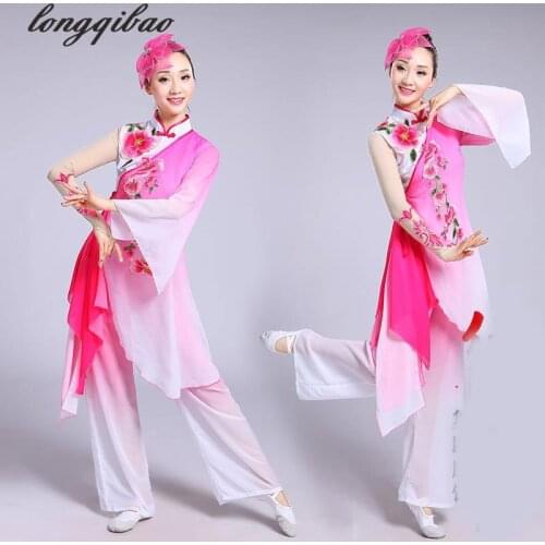 New spring and summer national fan dance modern dance clothing elegant classical dance performance clothing adult TB7522