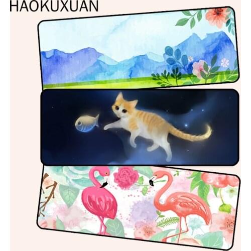 New Home Landscape Oversized 700mm Mouse Pad Seam Thickened Desk Mat Office Cute Writing Pad PC Desk