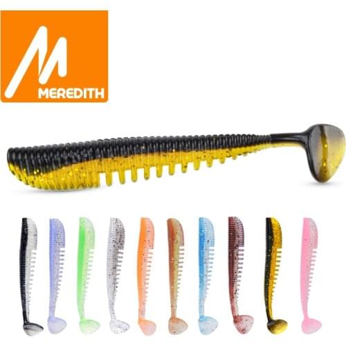 MEREDITH 5PCS/Lot Awaruna Fishing Lures 9.5cm 5.1g Artificial Baits Wobblers Soft Lures Shad Carp Silicone Fishing Soft Baits