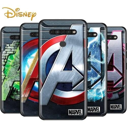 Marvel logo for LG G8 G8S G8X V30 V35 V40 V50 V60 ThinQ Q60 K40 K50 K51 K61 K71 K92 K62 Soft Black Phone Case