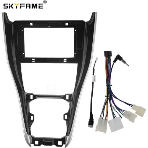 SKYFAME Car Radio Fascia Frame Cable For TOYOTA Harrier 2013-2018 Stereo Android Dashboard Kit Face Plate