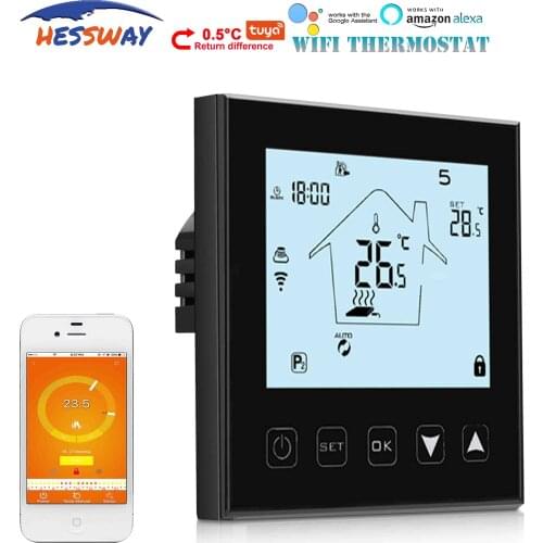 HESSWAY 2 in 1 Linkage Gas Boiler&Dry contact wifi thermostat for heating and hot water NC/NO