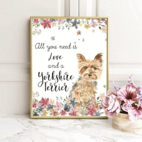 Terrier Art Prints Dog Gift Terrier Wall Art Poster Terrier Gift Canvas Painting Dog Wall Decor