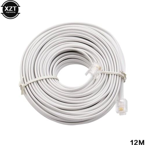 30M/15M/12M/9M/6M/3M RJ11 6P4C Telephone Extension Cable Connector HOT SALE