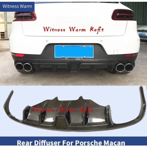 Carbon Fiber/FRP unpainted Auto Car Rear Bumper Diffuser rear Lip for Porsche Macan